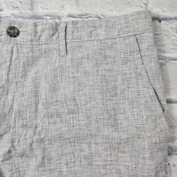 NWT Goodfellow Men's Linen Blend Shorts Gray Flat Front Every Wear Preppy sz 38 - Picture 2 of 9